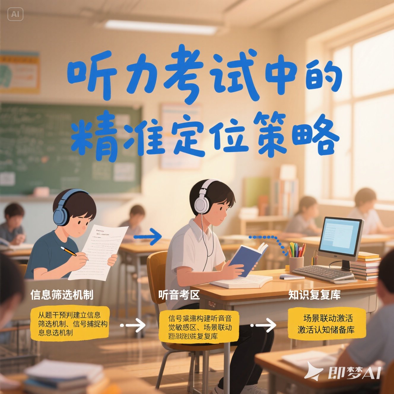英语听力考试时如何快速定位？