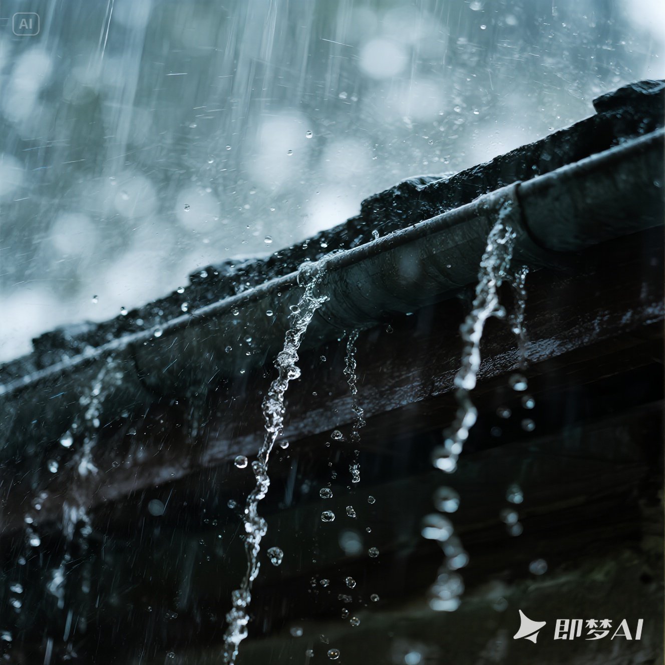 英语中如何描述有大雨的日子？