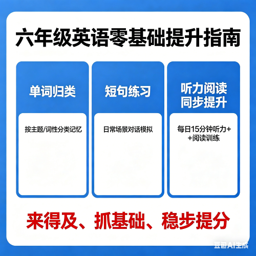 孩子六年级了英语一窍不通怎么办