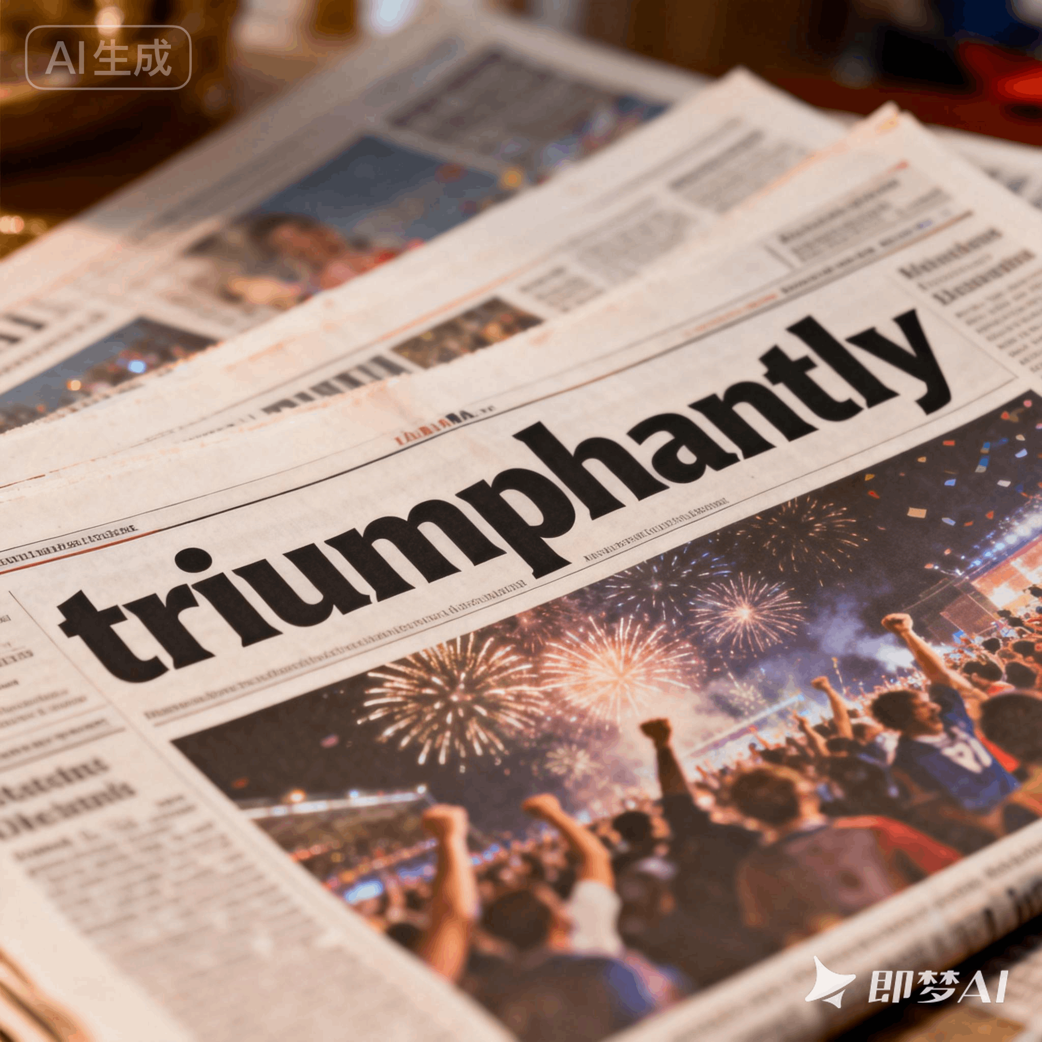 triumphantly是什么意思_triumphantly怎么读_音标traɪ'ʌmfəntlɪ