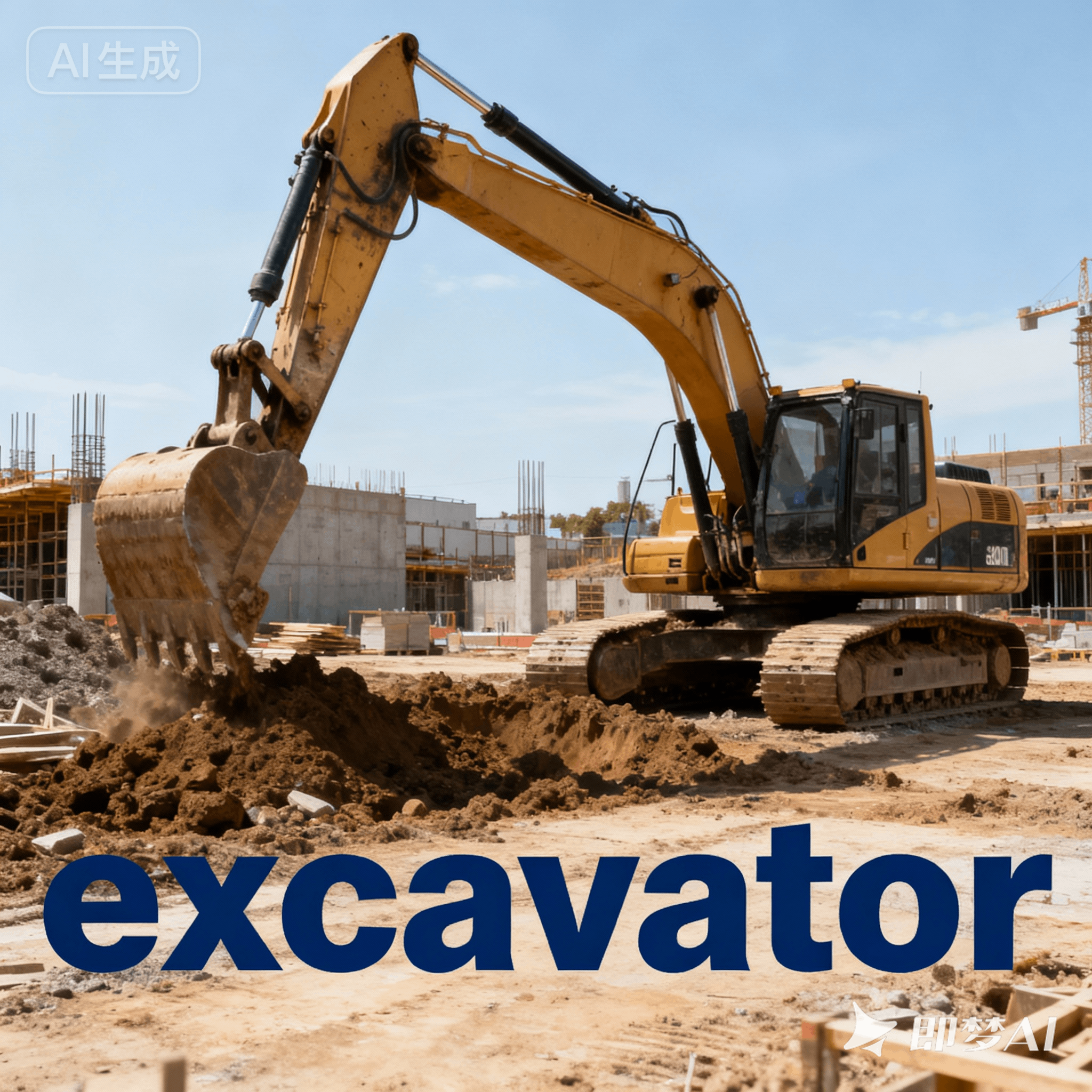 excavator是什么意思_excavator怎么读_音标ˈekskəveɪtə(r)