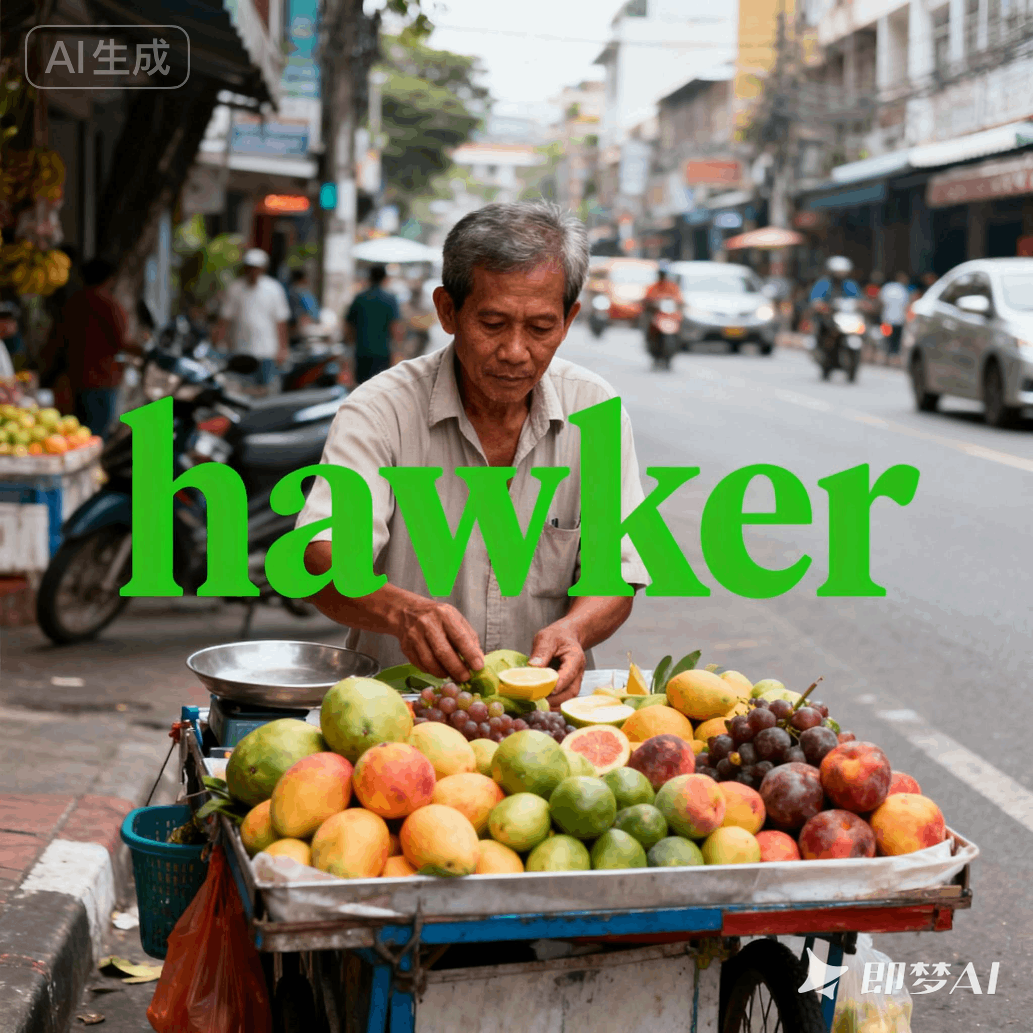 hawker是什么意思_hawker怎么读_音标'hɔ-kə(r)