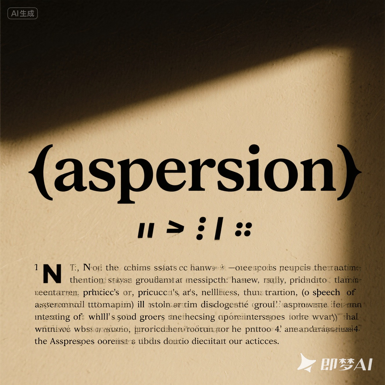 aspersion 是什么意思_aspersion 怎么读_音标əs'pɜ-ʃən