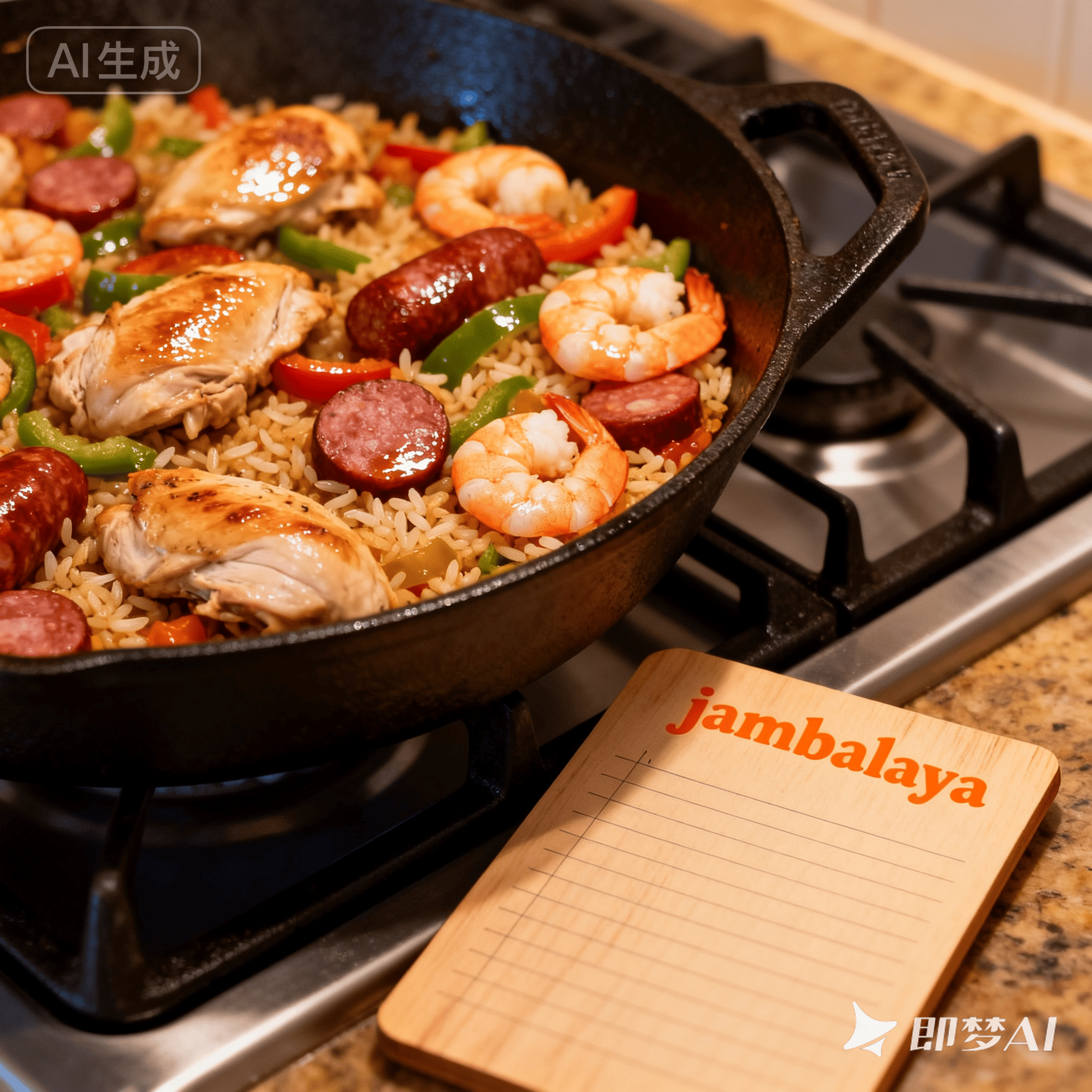 jambalaya是什么意思_jambalaya怎么读_音标ˌdʒæmbəˈlaɪə