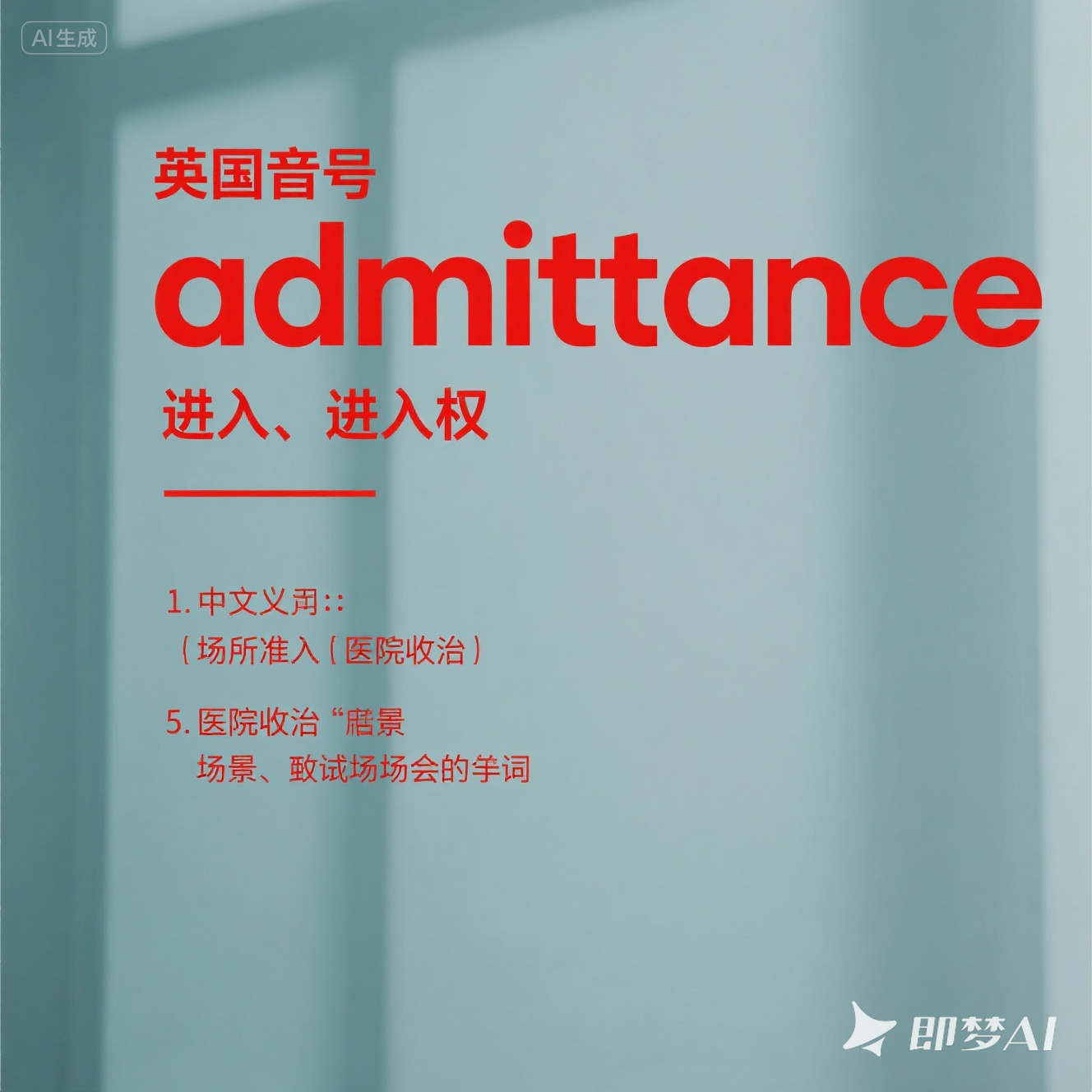 admittance 是什么意思_admittance 怎么读_音标ədˈmɪtns