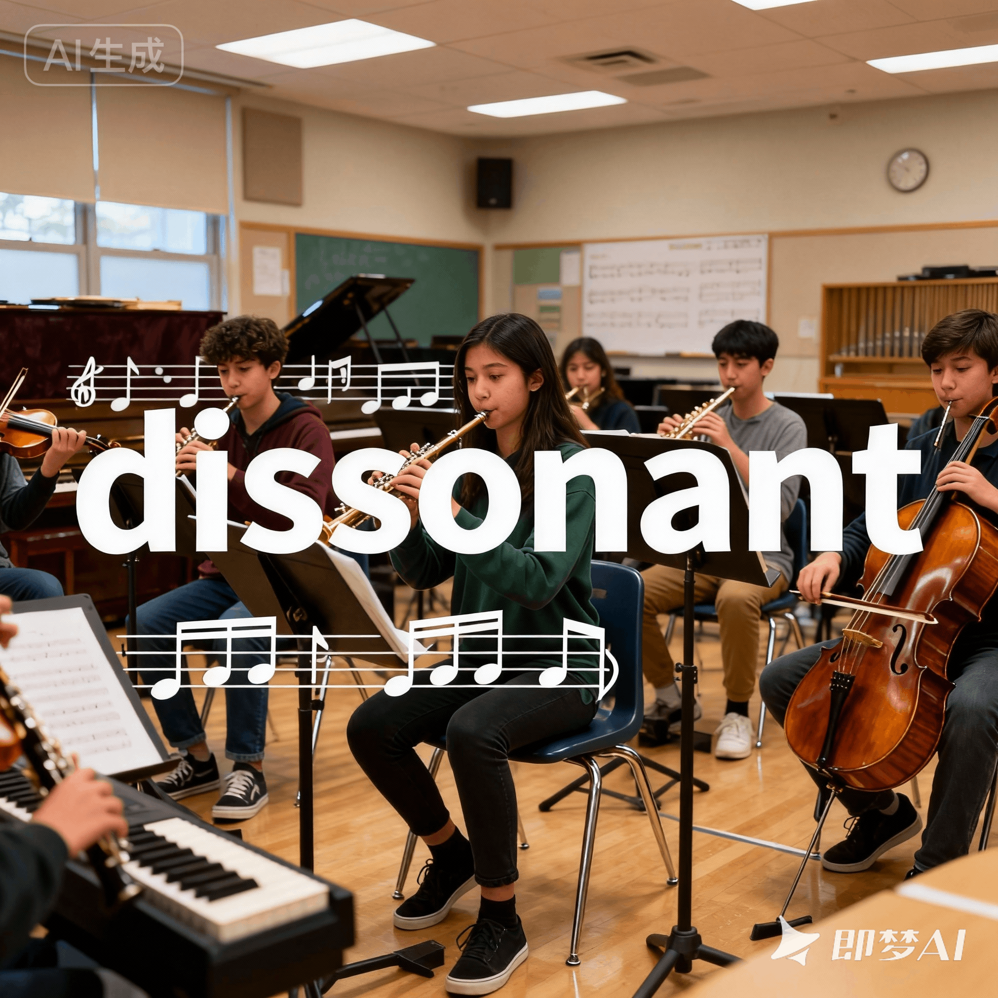 dissonant是什么意思_dissonant怎么读_音标'dɪsənənt
