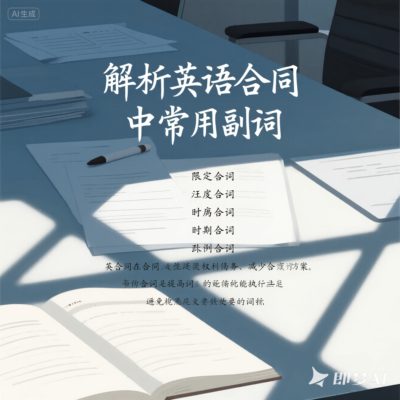 英语合同中常用的副词有哪些？