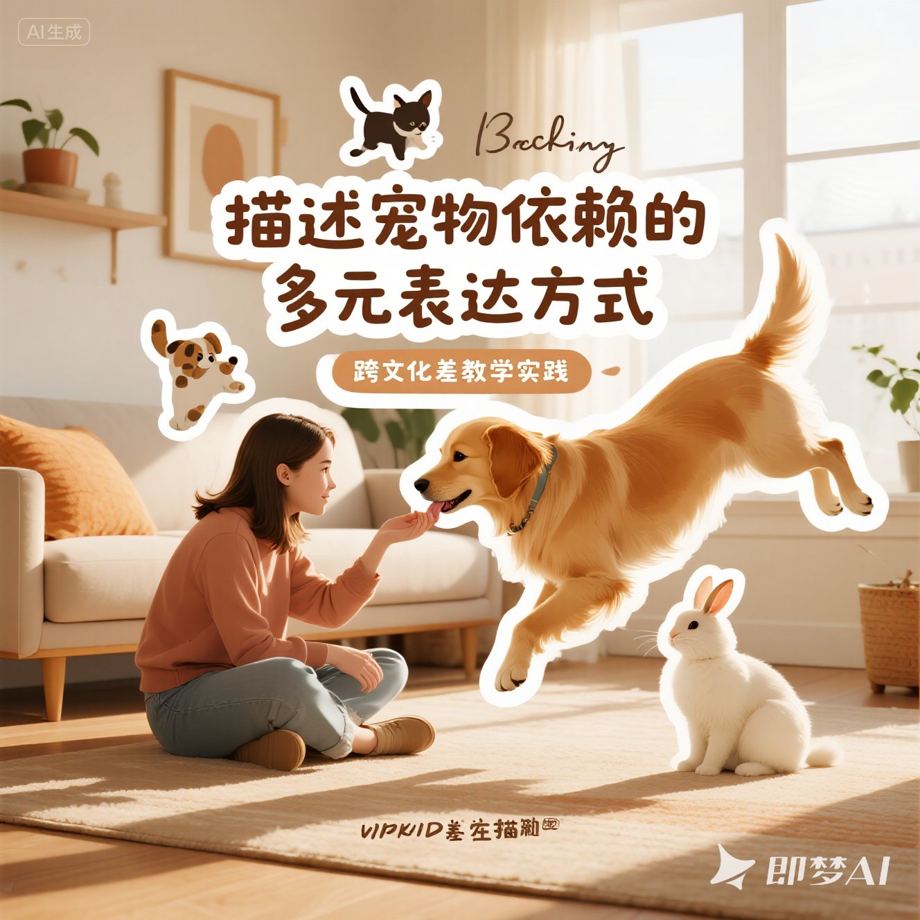 在英语中如何描述宠物的依赖？