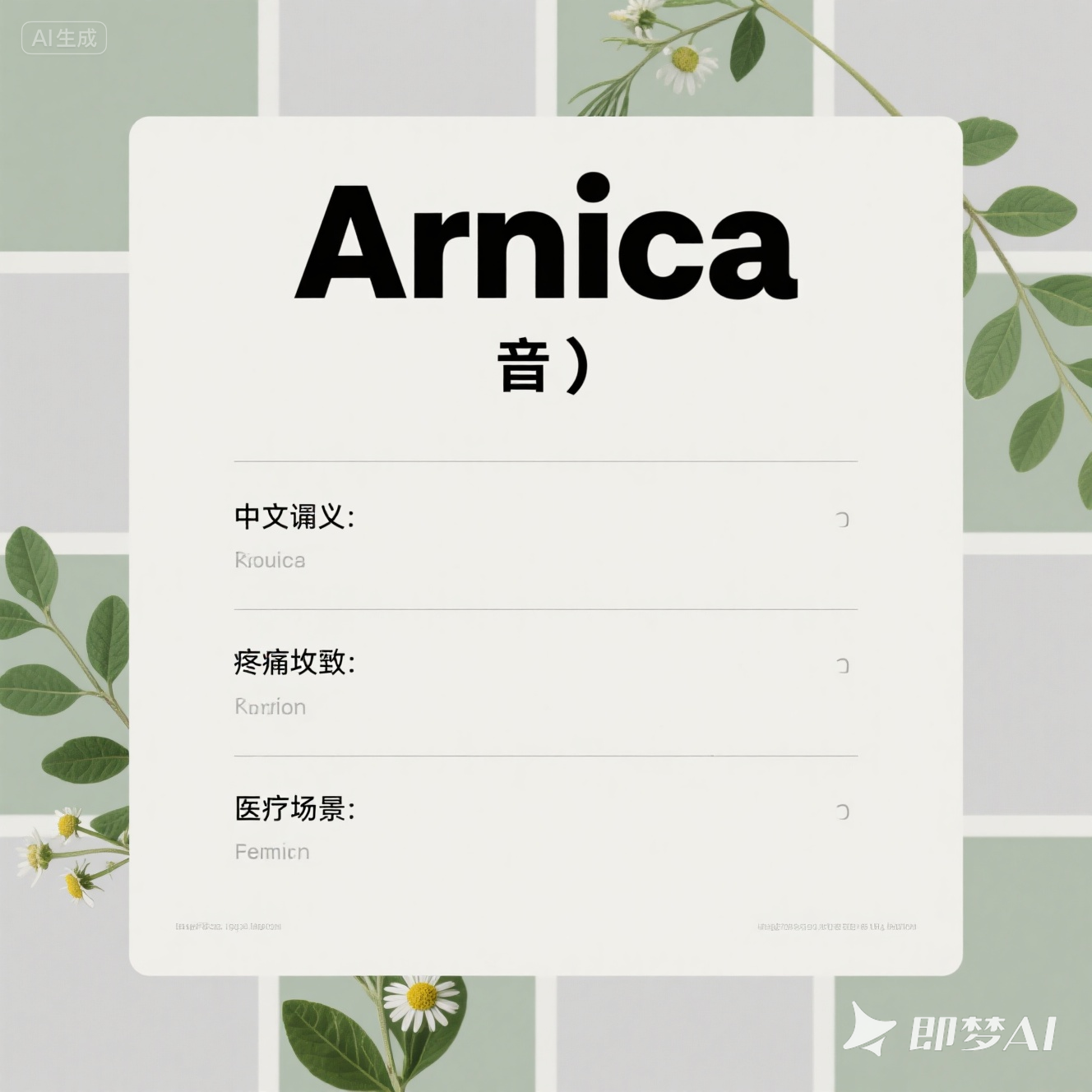 arnica 是什么意思_arnica 怎么读_音标 'ɑ-nɪkə