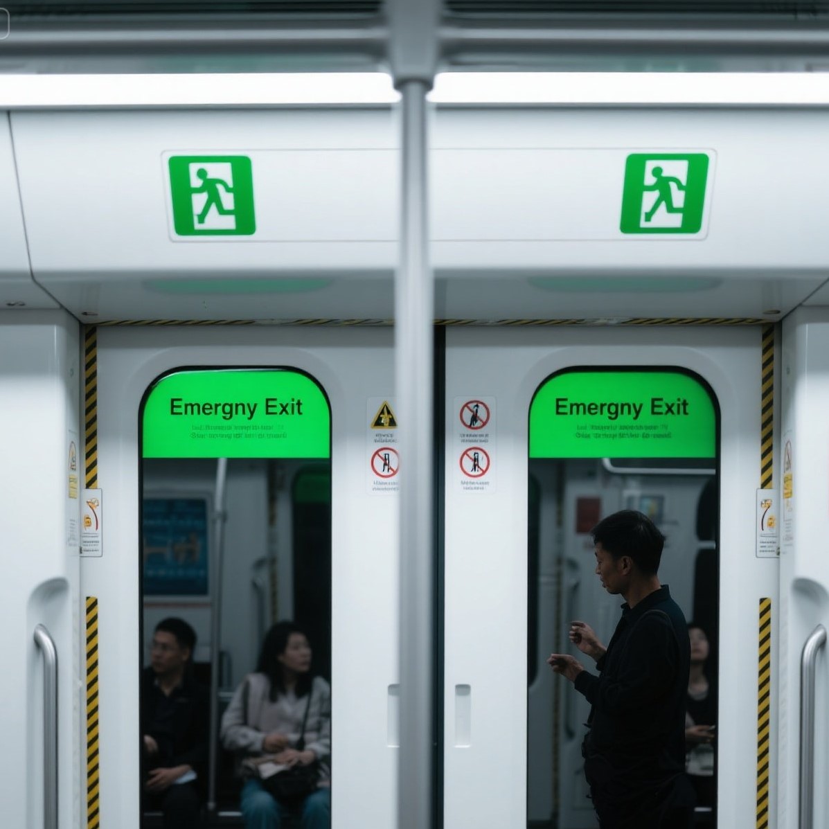 地铁车厢内的紧急出口在哪里？