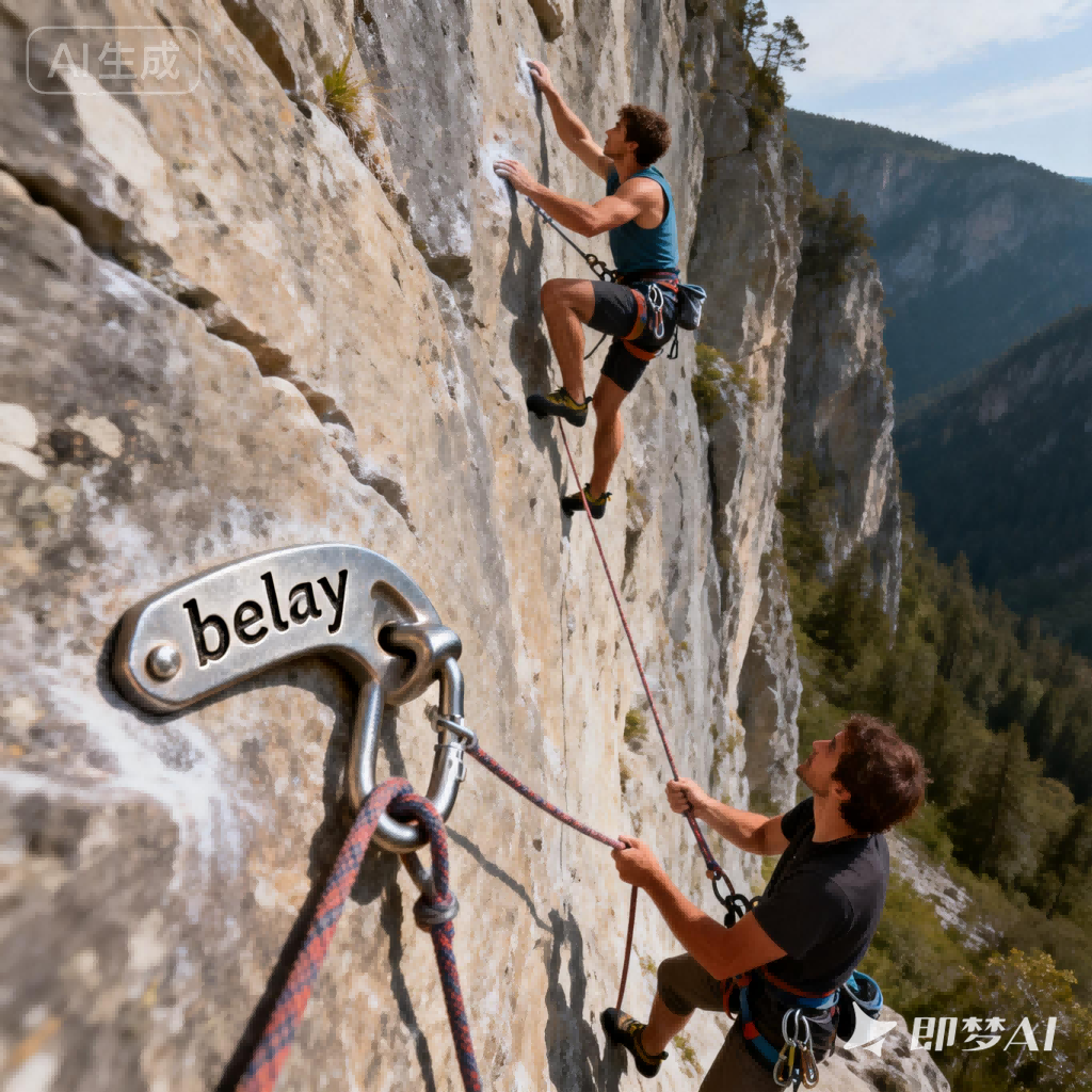 belay是什么意思_belay怎么读_音标'bi-leɪ