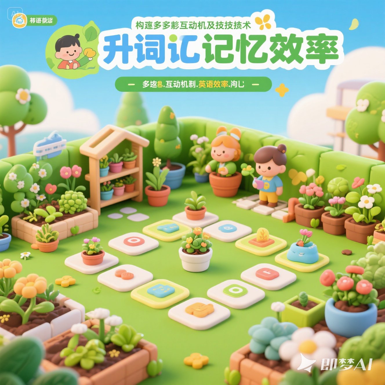 设计互动式英语园艺词汇游戏？