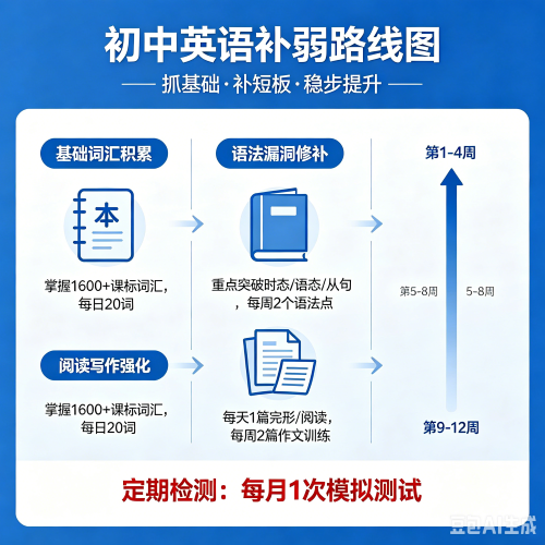 初中生英语差怎么补救