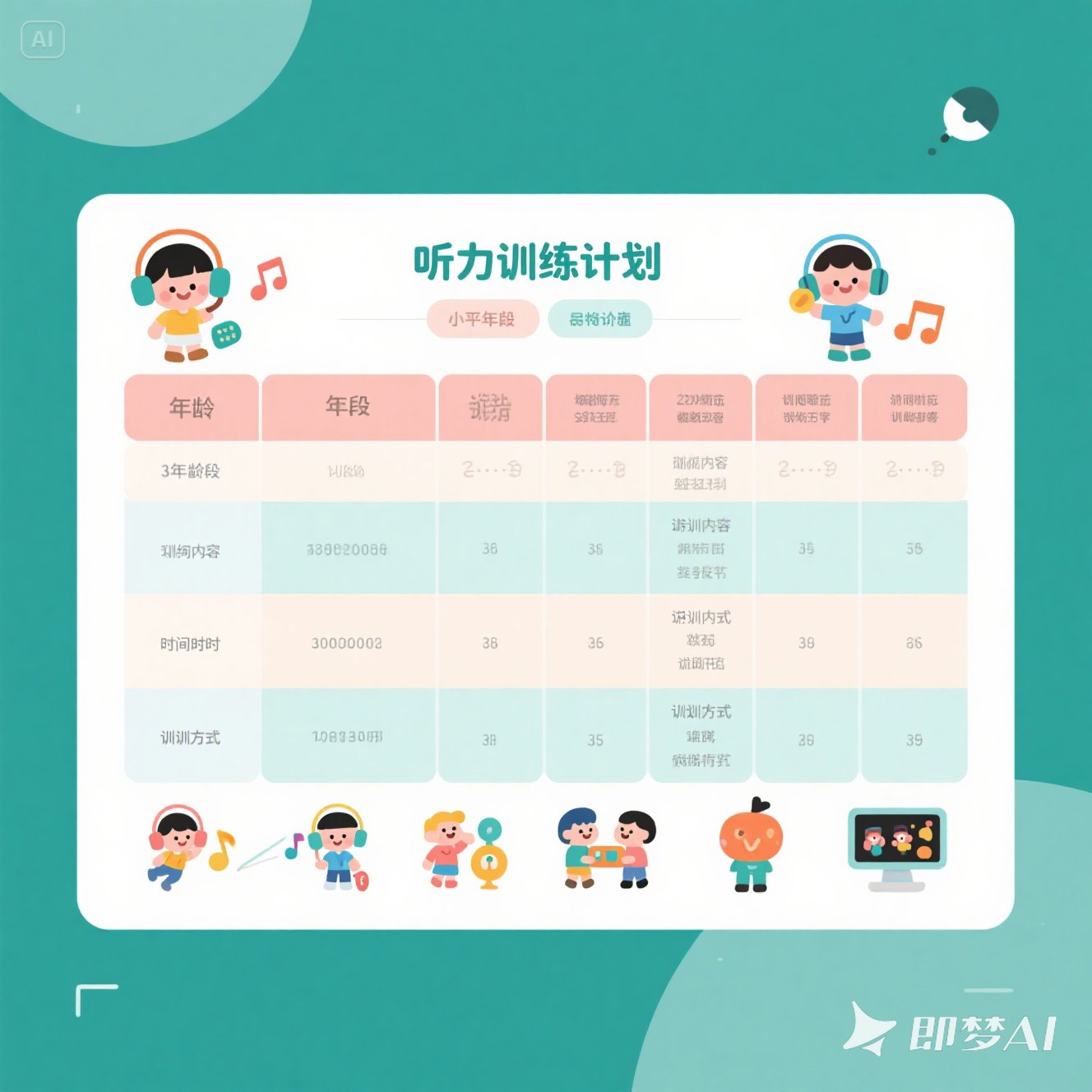 儿童英语听力训练计划的制定？