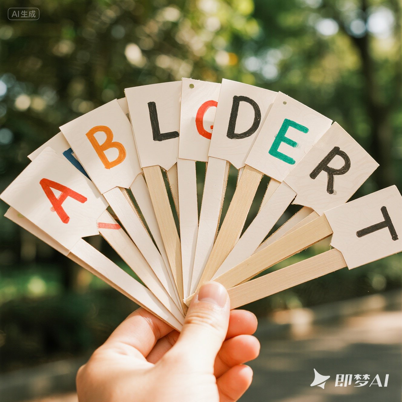 制作英语字母扇子的创意方法？