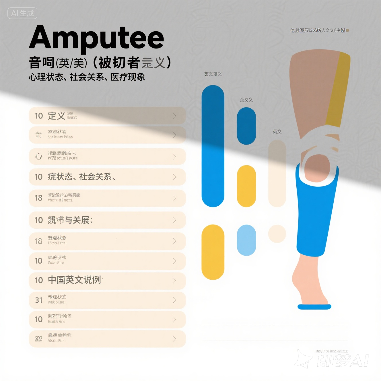 amputee 是什么意思_amputee 怎么读_音标ˌæmpjuˈti-