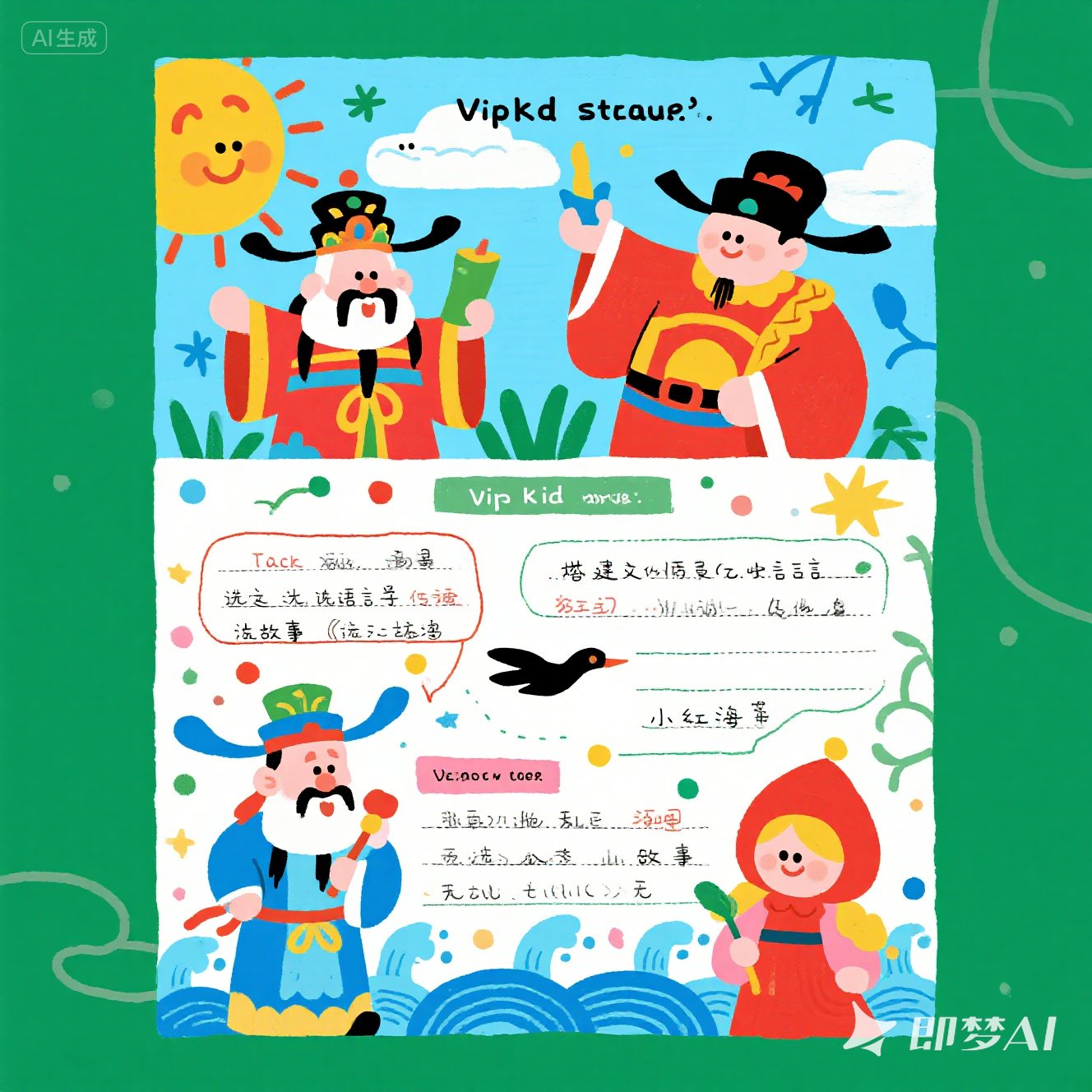 英语手抄报中的民间传说故事？