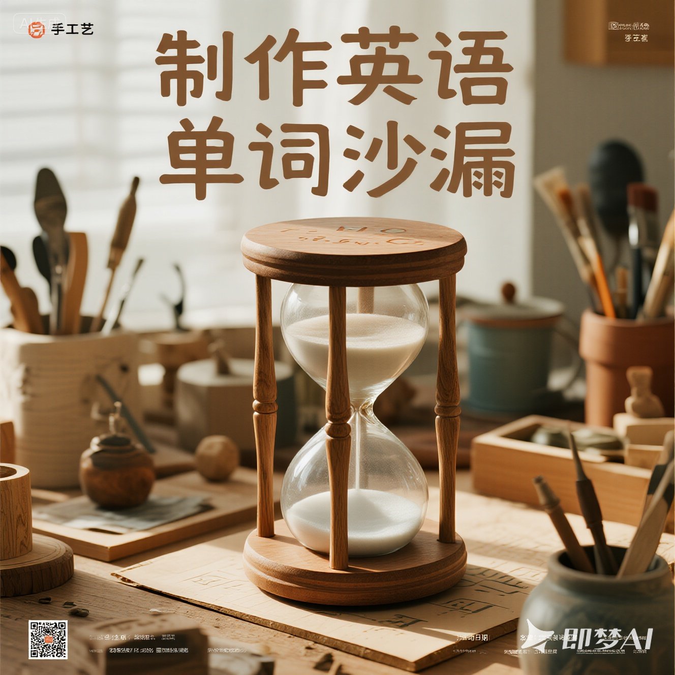制作英语单词沙漏的手工艺术？