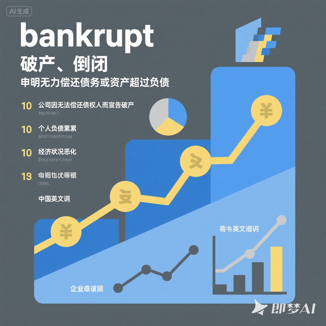 bankruptcy 是什么意思_bankruptcy 怎么读_音标ˈbæŋkrʌptsɪ