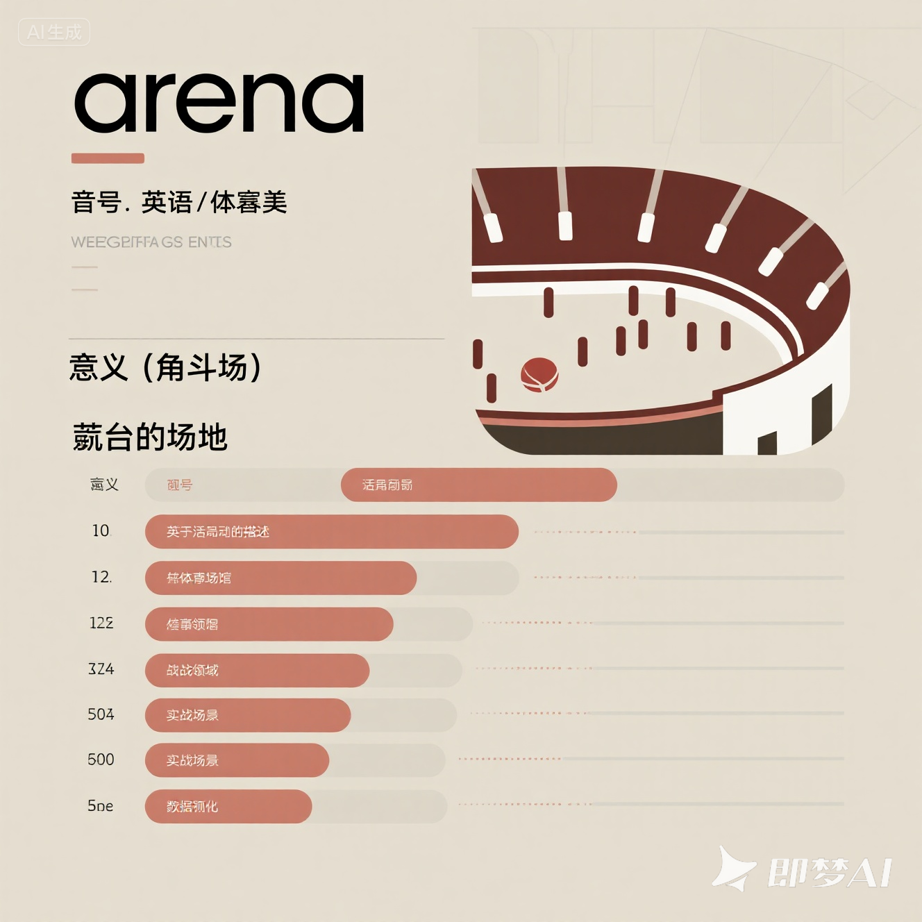 arena 是什么意思_arena 怎么读_音标ə'ri-nə