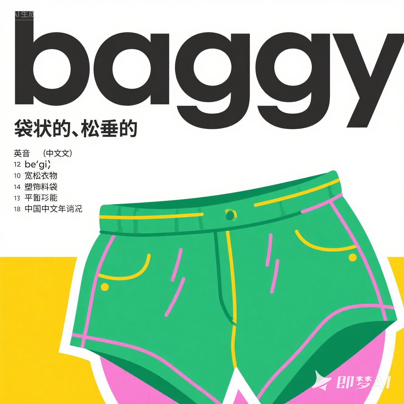 baggy 是什么意思_baggy 怎么读_音标 'bæɡɪ
