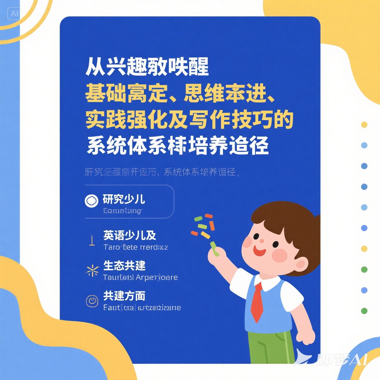 少儿英语写作技巧的培养途径？