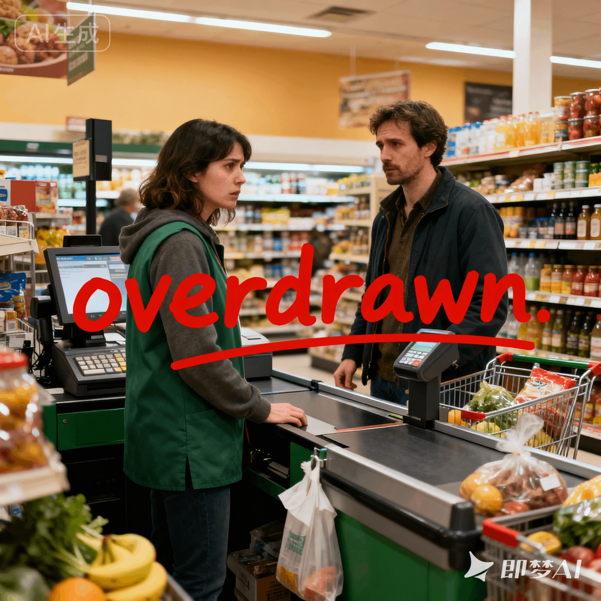 overdrawn是什么意思_overdrawn怎么读_音标,әjvә'drɔ-n