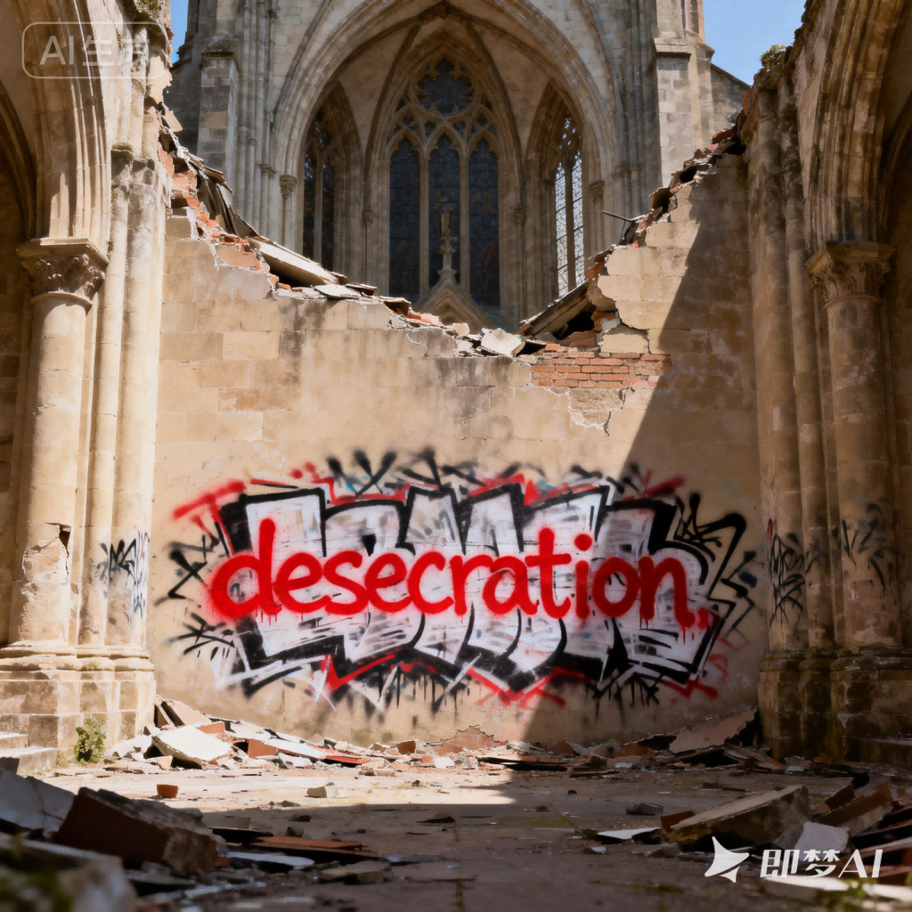 desecration是什么意思_desecration怎么读_音标ˌdesɪ'kreɪʃn