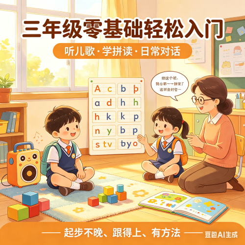 三年级没学过英语怕跟不上