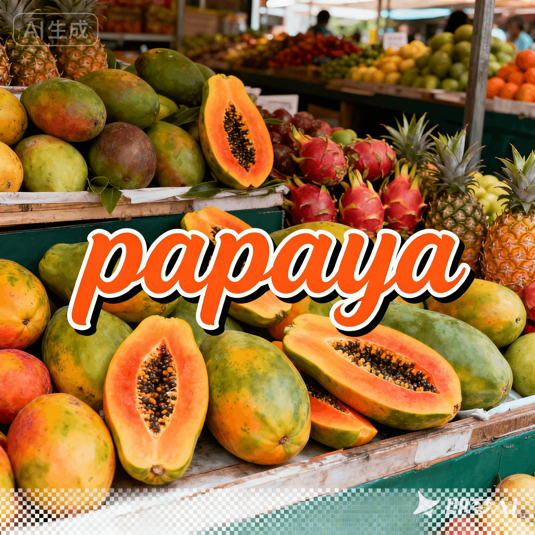 papaya是什么意思_papaya怎么读_音标pəˈpaɪə