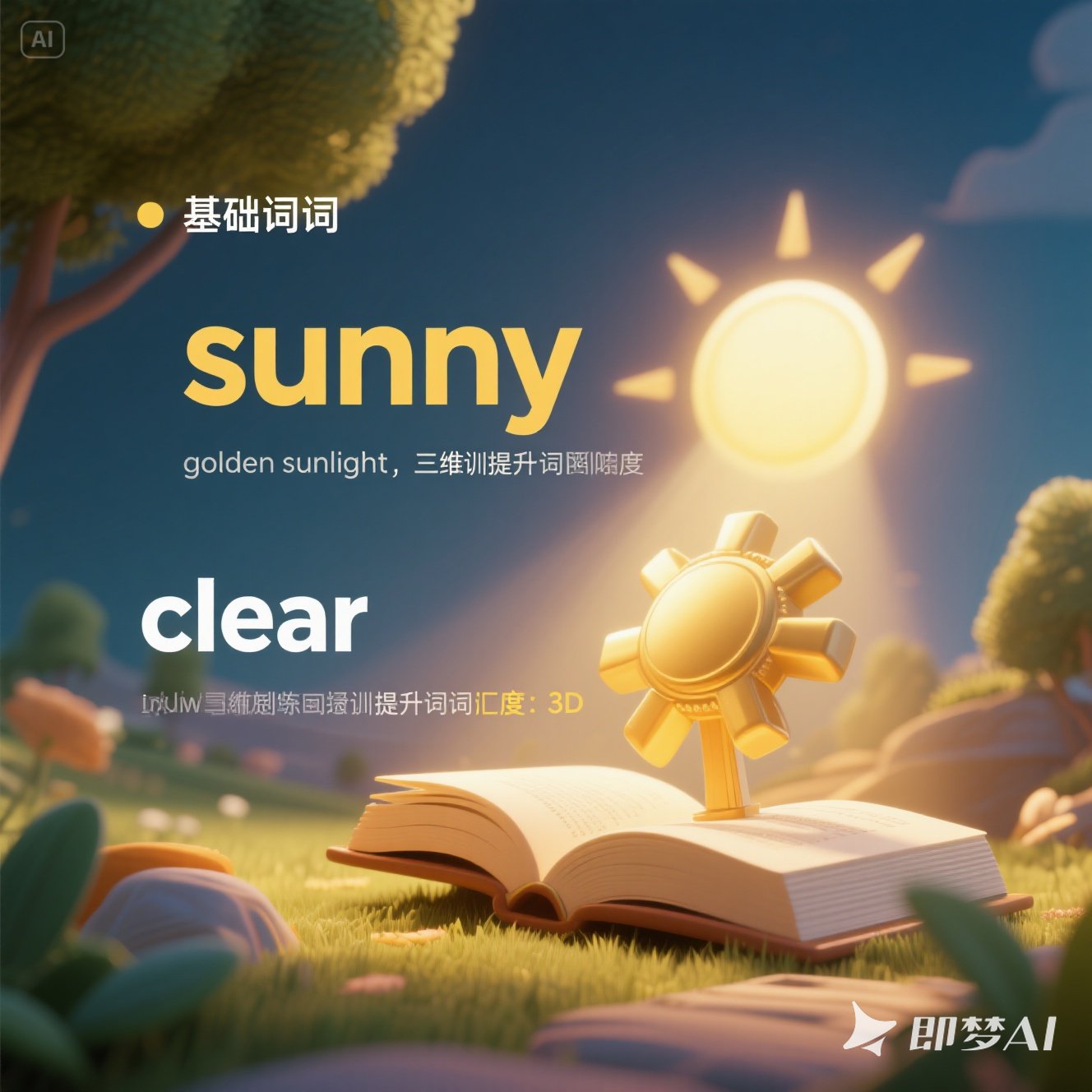 在英语中如何用单词描述晴天？