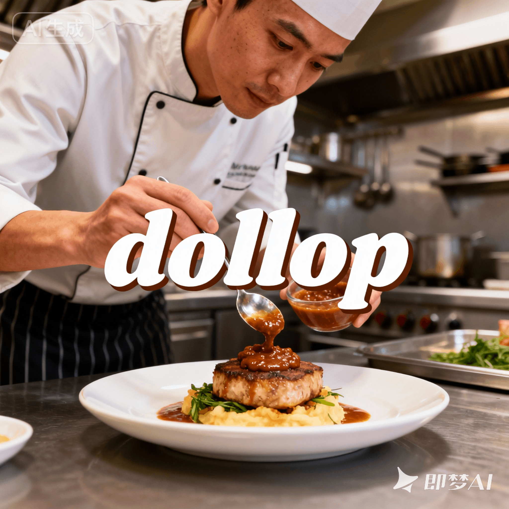 dollop是什么意思_dollop怎么读_音标ˈdɒləp