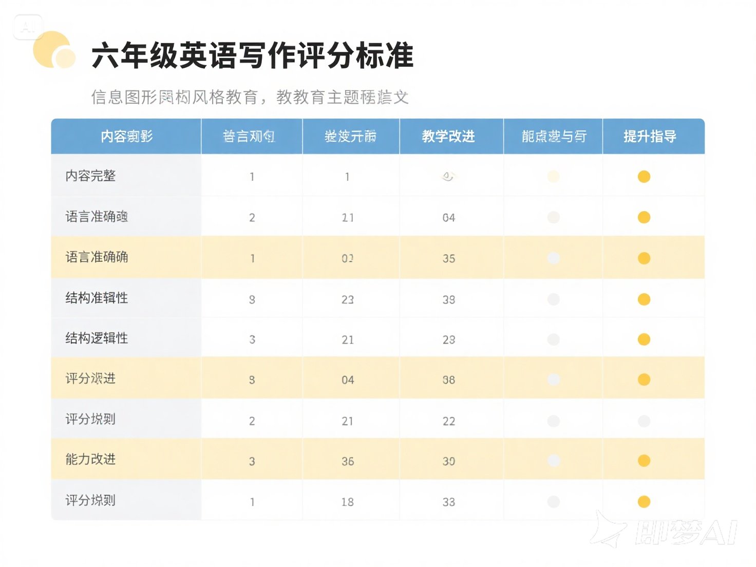 六年级英语写作评分标准解析？