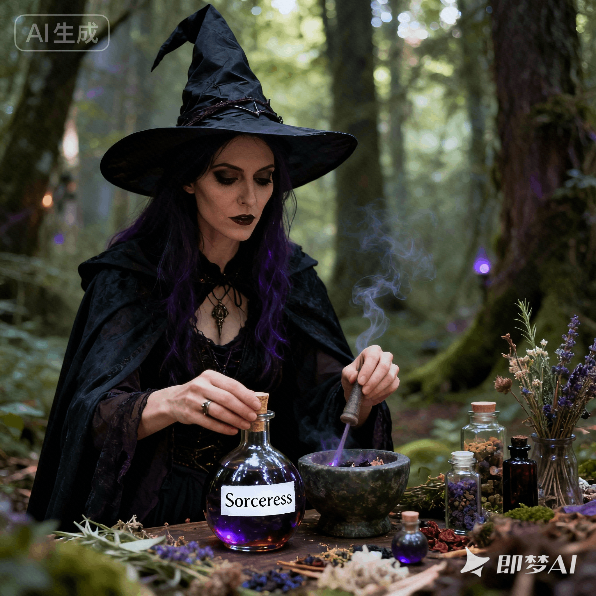 sorceress是什么意思_sorceress怎么读_音标ˈsɔ-sərəs