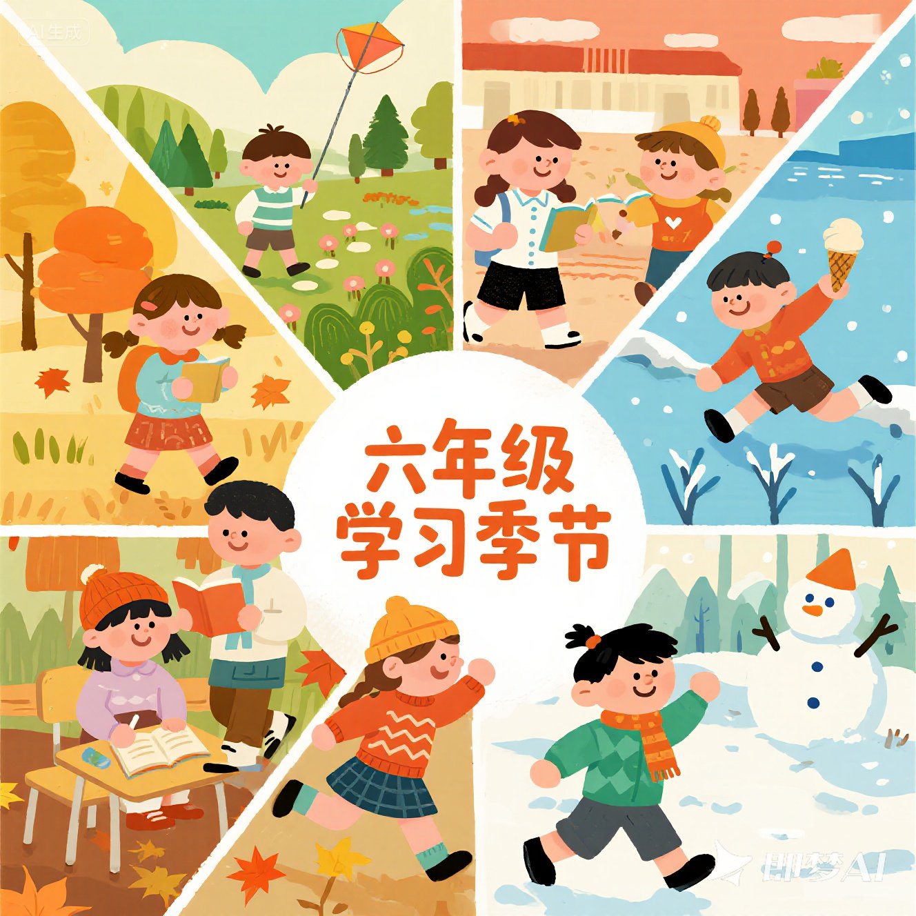 六年级英语季节英文名称学习？