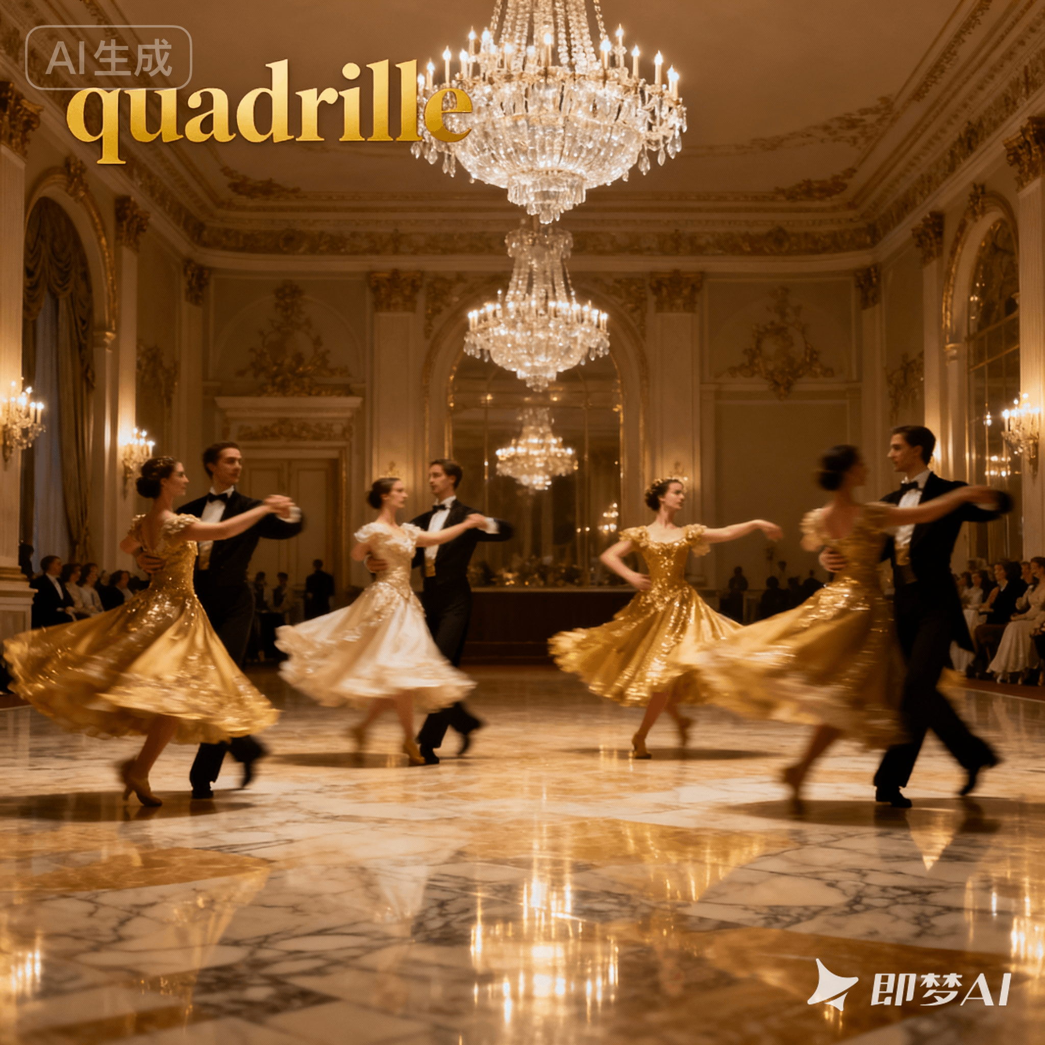 quadrille是什么意思_quadrille怎么读_音标kwəˈdrɪl