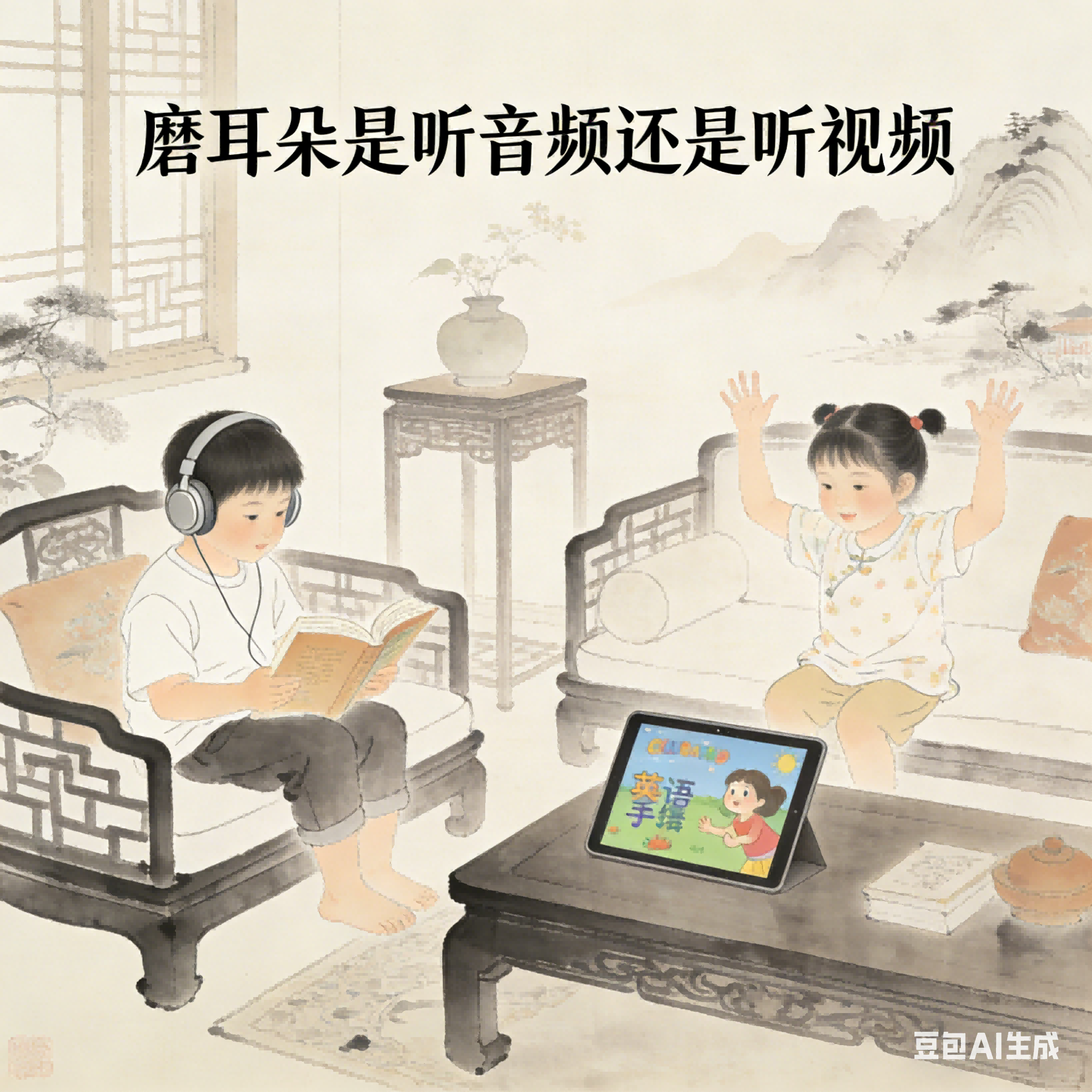 磨耳朵是听音频还是听视频