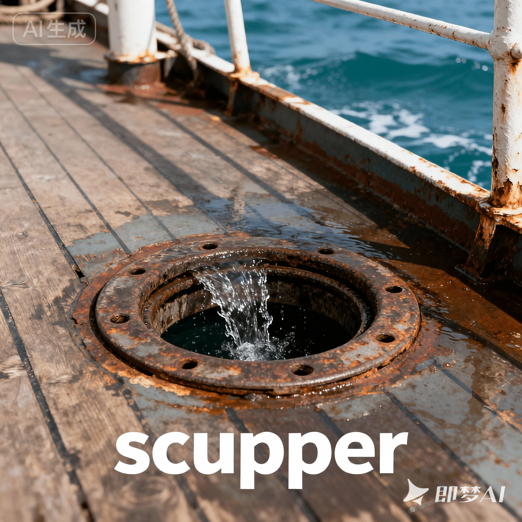 scupper是什么意思_scupper怎么读_音标'skʌpə(r)