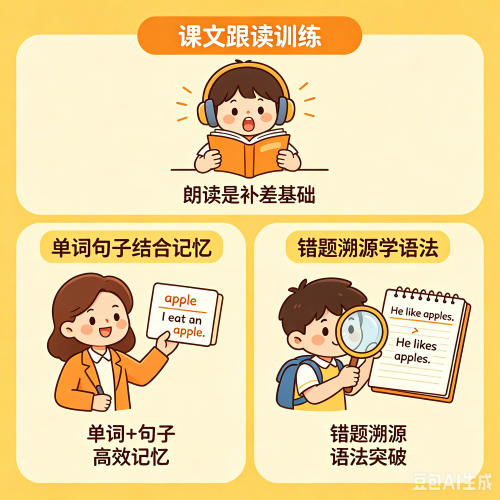 六年级英语特别差怎么办