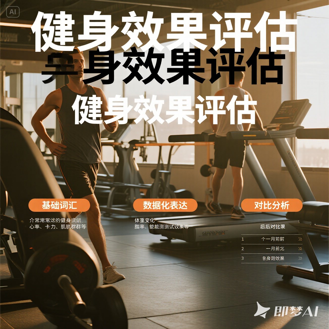 如何用英语描述健身效果评估？