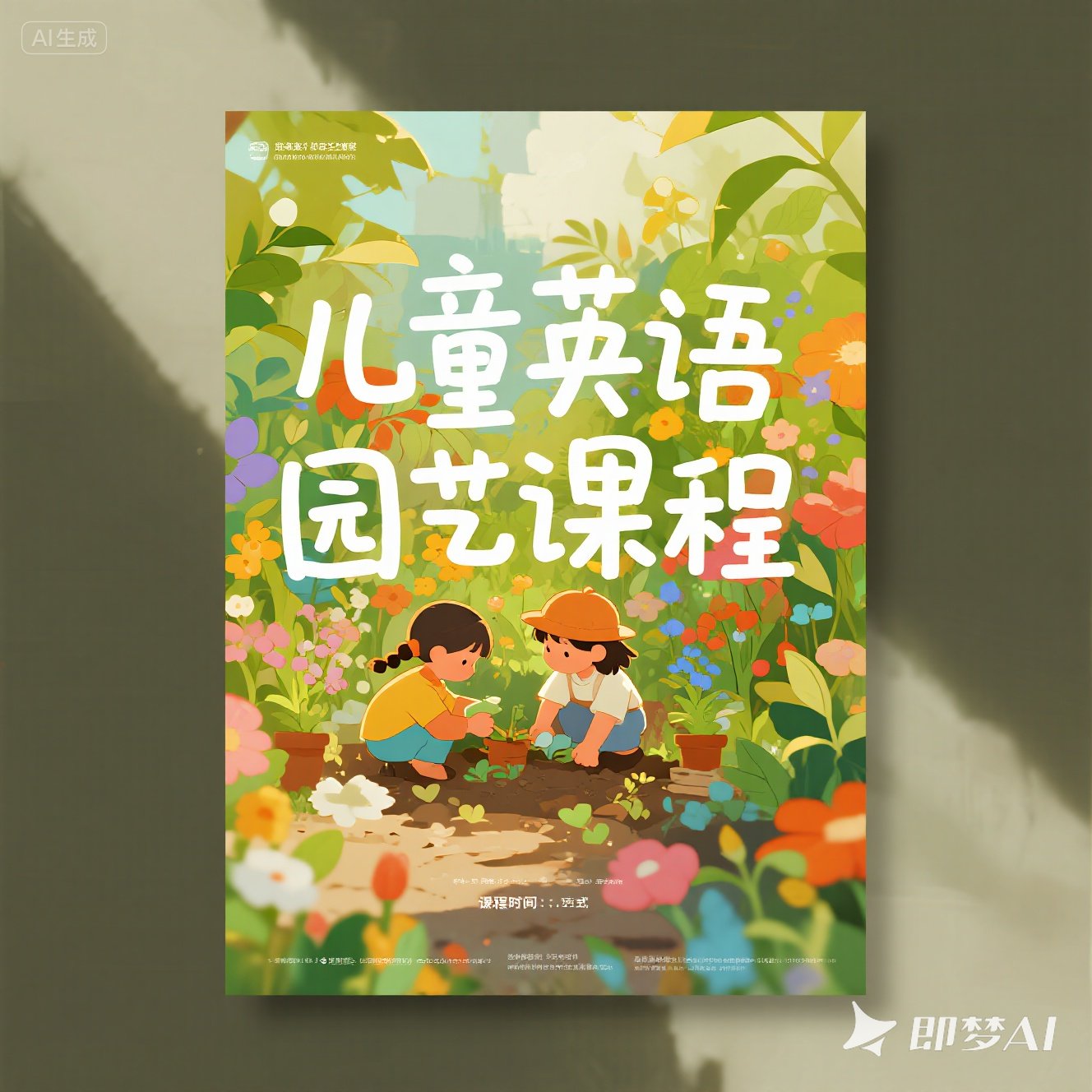 设计适合儿童的英语园艺课程？