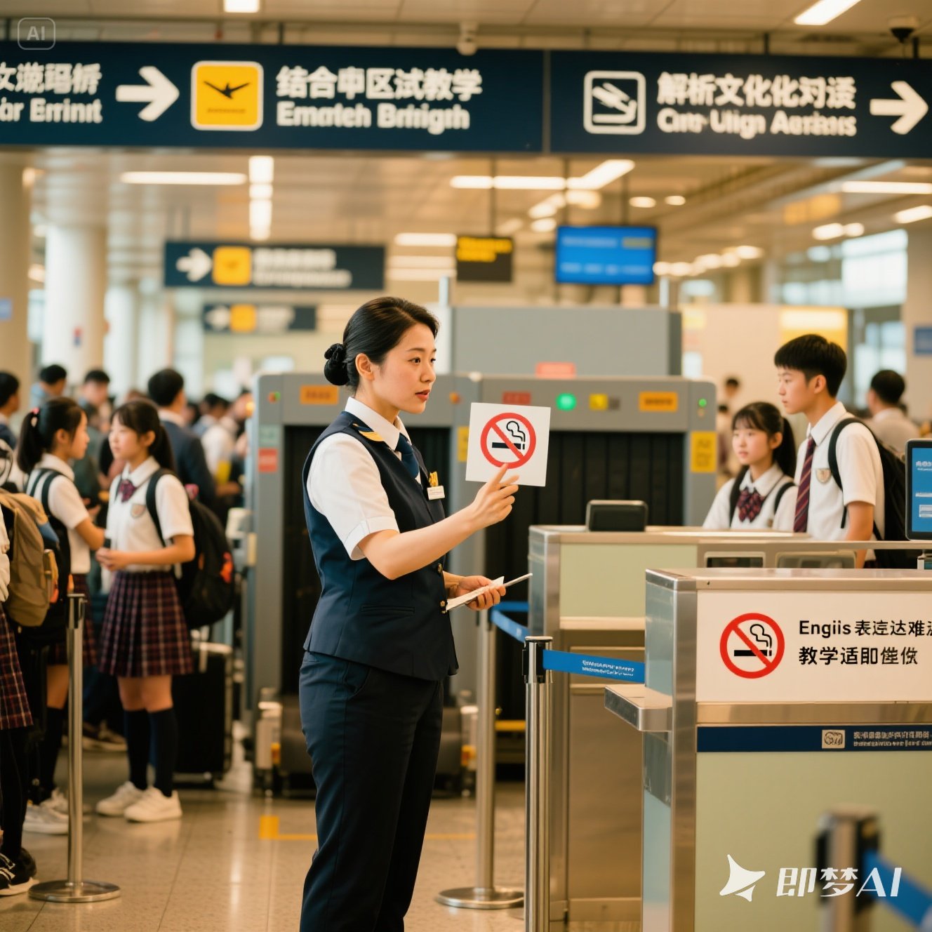 英语机场安检模拟：吸烟政策？