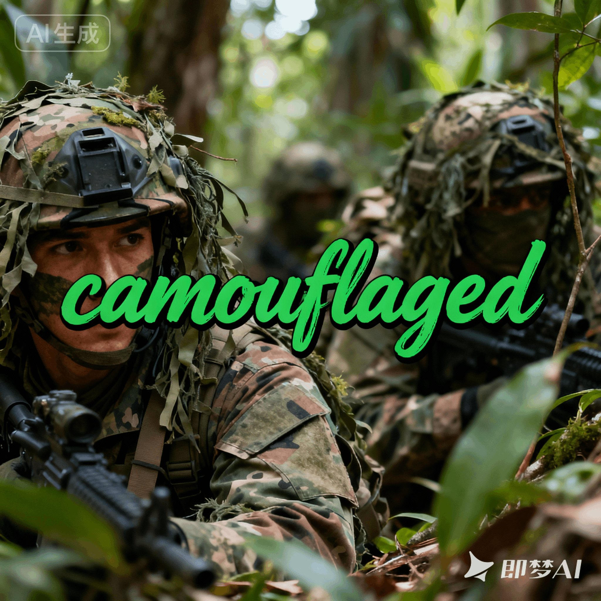 camouflaged是什么意思_camouflaged怎么读_音标ˈkæməˌflɑ-ʒd