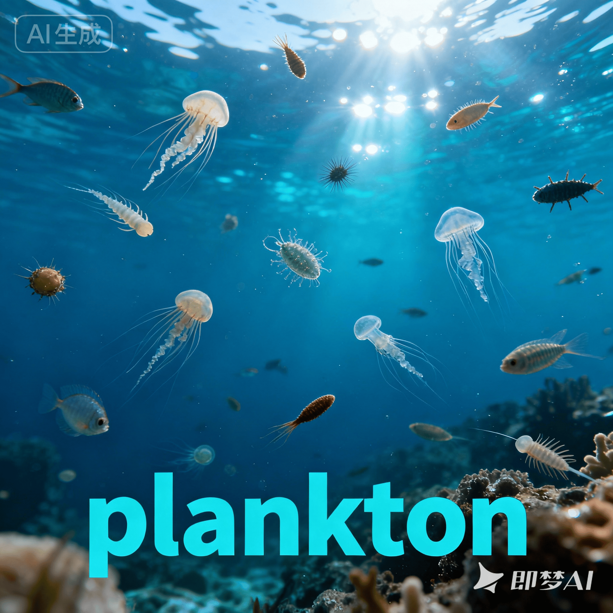 plankton是什么意思_plankton怎么读_音标ˈplæŋktən
