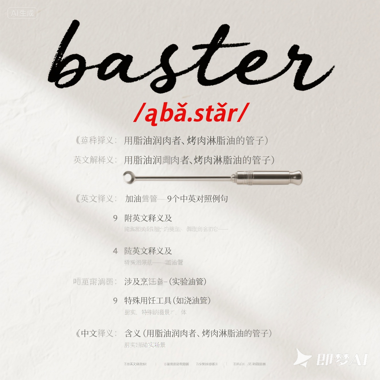 baster 是什么意思_baster 怎么读_音标 'bæstər
