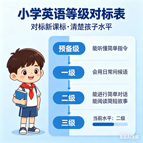 小学的英语水平属于什么等级