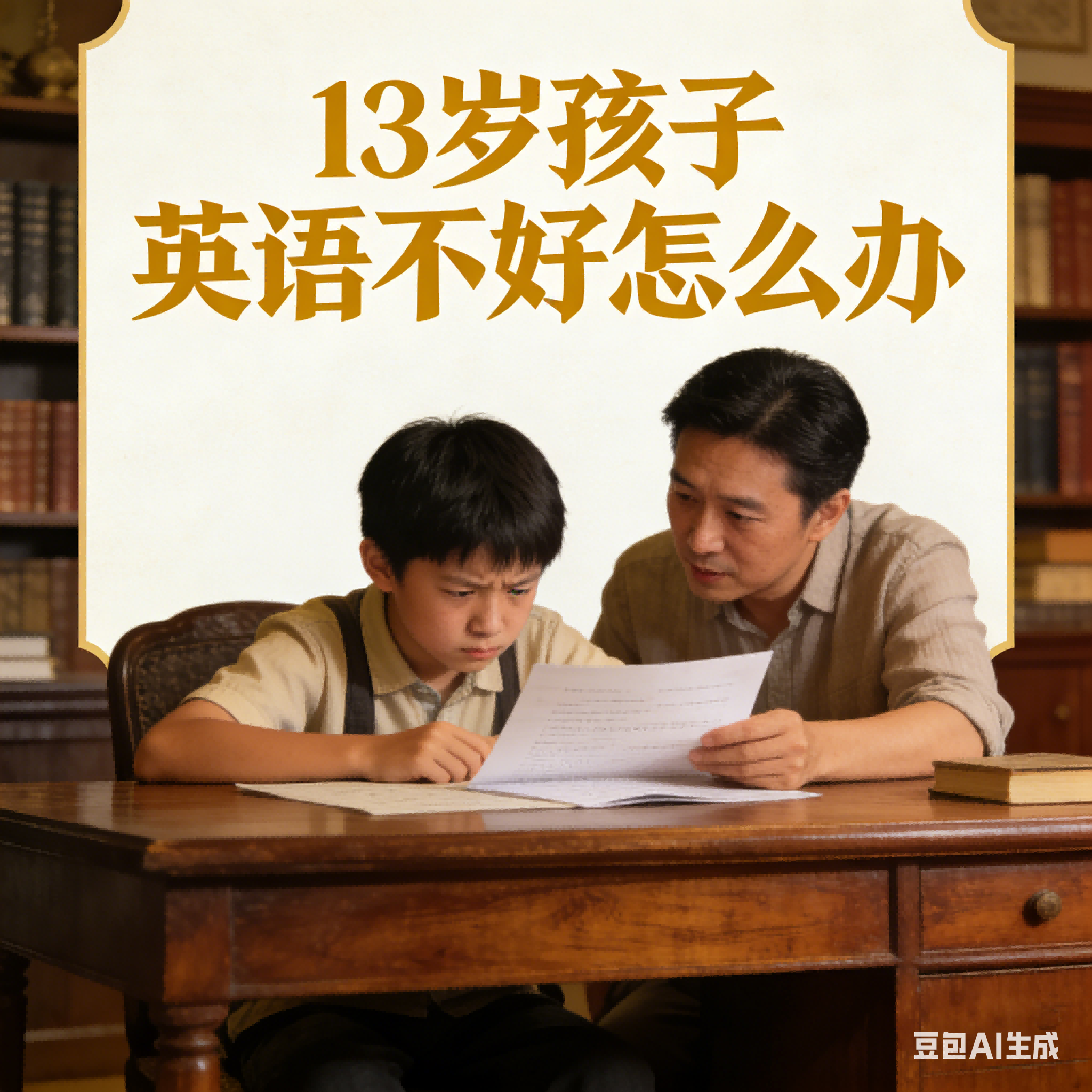 13岁孩子英语不好怎么办