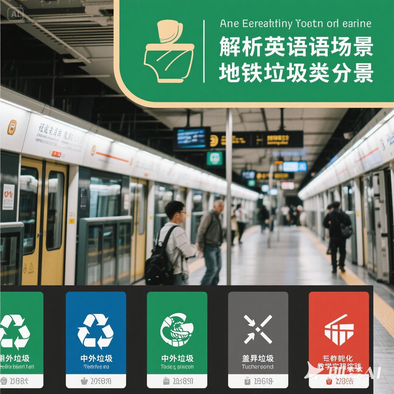 英语地铁车厢内垃圾处理指南？