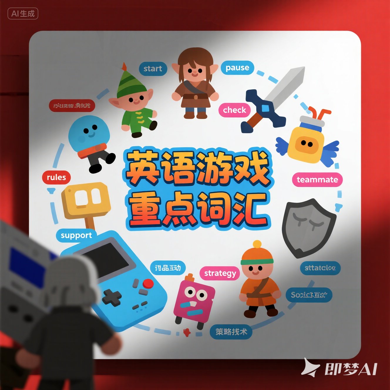 在英语游戏中哪些词汇是重点？