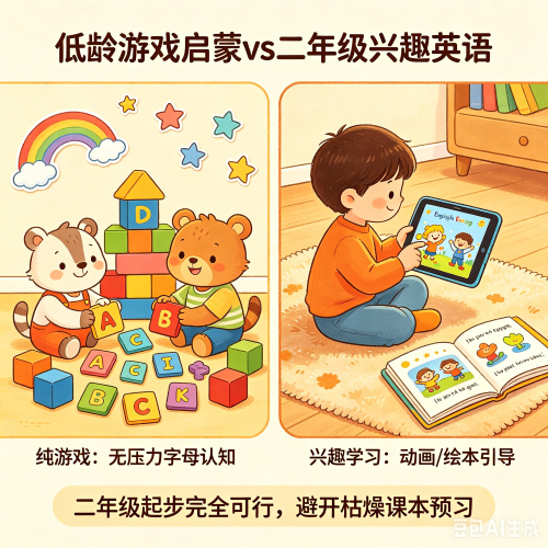 英语一般建议几岁开始学孩子二年级不想提前学